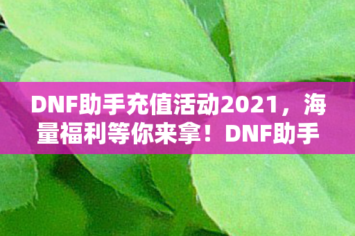 DNF助手充值活动2021,海量福利等你来拿!DNF助手2021充值活动开启,海量福利等你来拿! DNF助手充值活动2021,海量福利等你来拿!DNF助手2021充值活动开启,海量福利等你来拿!