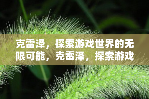 克雷泽，探索游戏世界的无限可能，克雷泽，探索游戏世界的无限可能