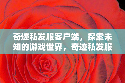 探索未知游戏世界的奇妙之旅图片