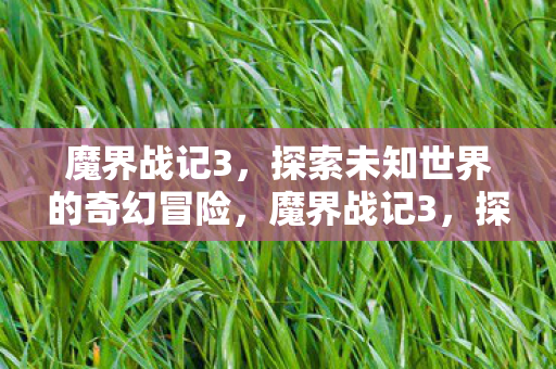 魔界战记3,探索未知世界的奇幻冒险,魔界战记3,探索未知世界的奇幻冒险之旅 魔界战记3,探索未知世界的奇幻冒险,魔界战记3,探索未知世界的奇幻冒险之旅