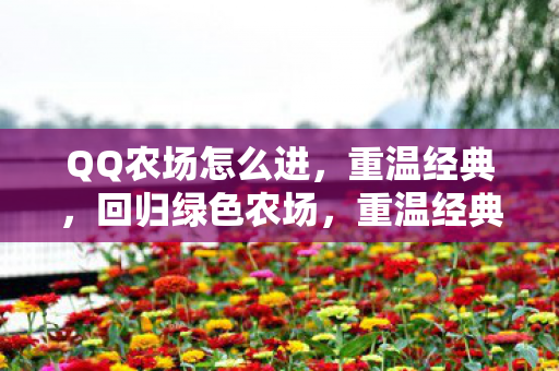 QQ农场怎么进,重温经典,回归绿色农场,重温经典,回归绿色农场,QQ农场进入指南 QQ农场怎么进,重温经典,回归绿色农场,重温经典,回归绿色农场,QQ农场进入指南